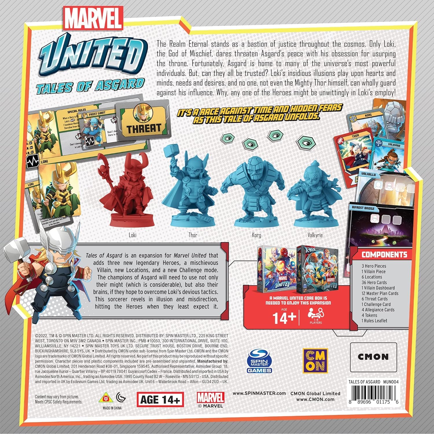 CMON Marvel United Tales of Asgard Expansion | Tabletop Miniatures Game | Strategy Game | Cooperative Game for Adults and Kids | Ages 14+ | 1-4