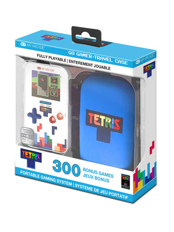 My Arcade Tetris Go Gamer and Travel Case : Classic Arcades, Handheld Console with 301 Games for Kids and Adults, 2.5 Inch Screen