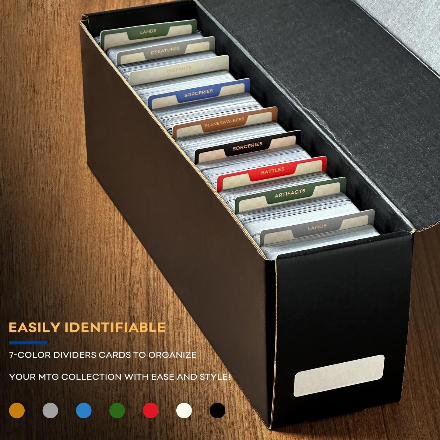 MTG Card Dividers for Storage Boxes, MTG Deck Box Dividers, Trading Card dividers, 2 Packs