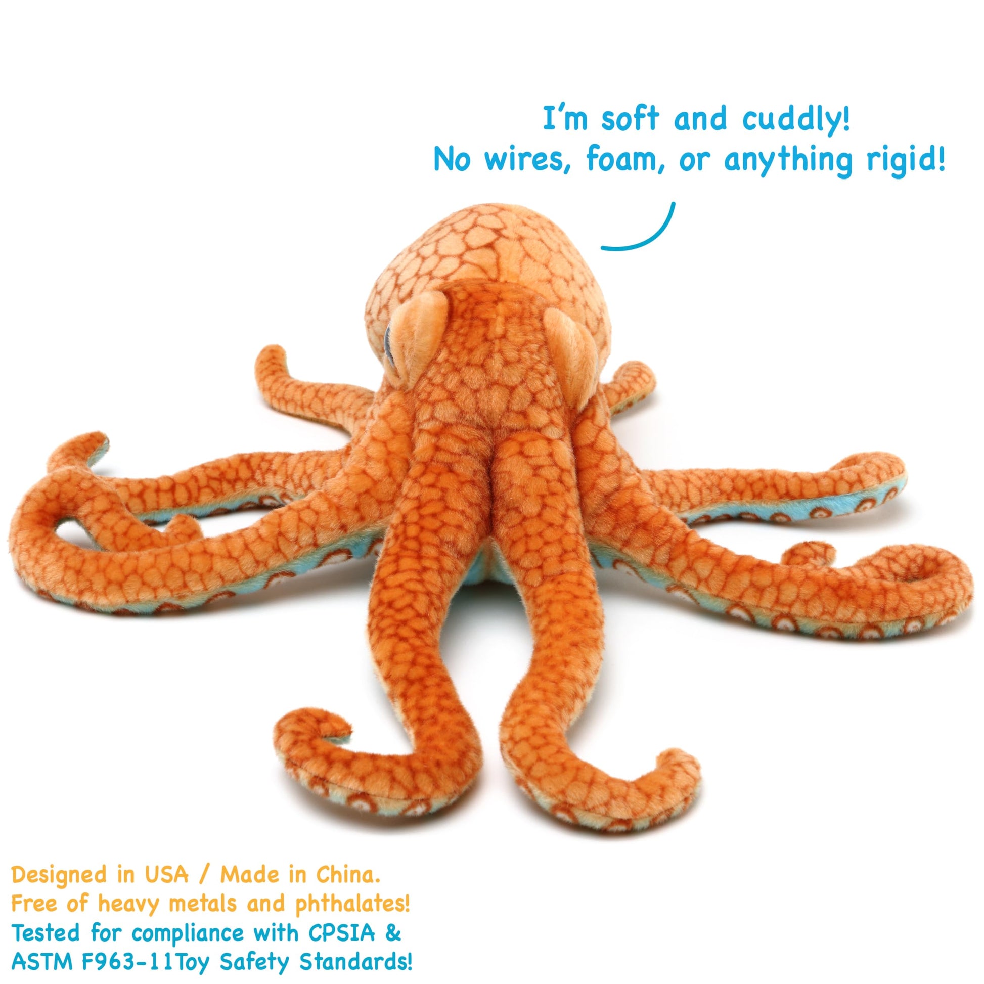 TigerHart Olympus The Octopus - 18 Inch Stuffed Animal Plush