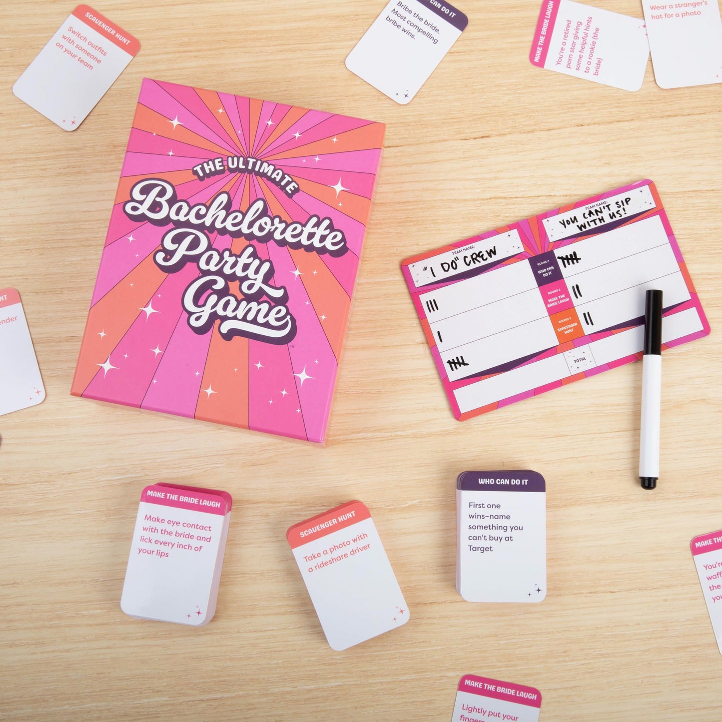 The Ultimate Bachelorette Party Game [Featuring A Scavenger Hunt, Who Can Do It & Make The Bride Laugh | Party Card Game for Girls Night Out