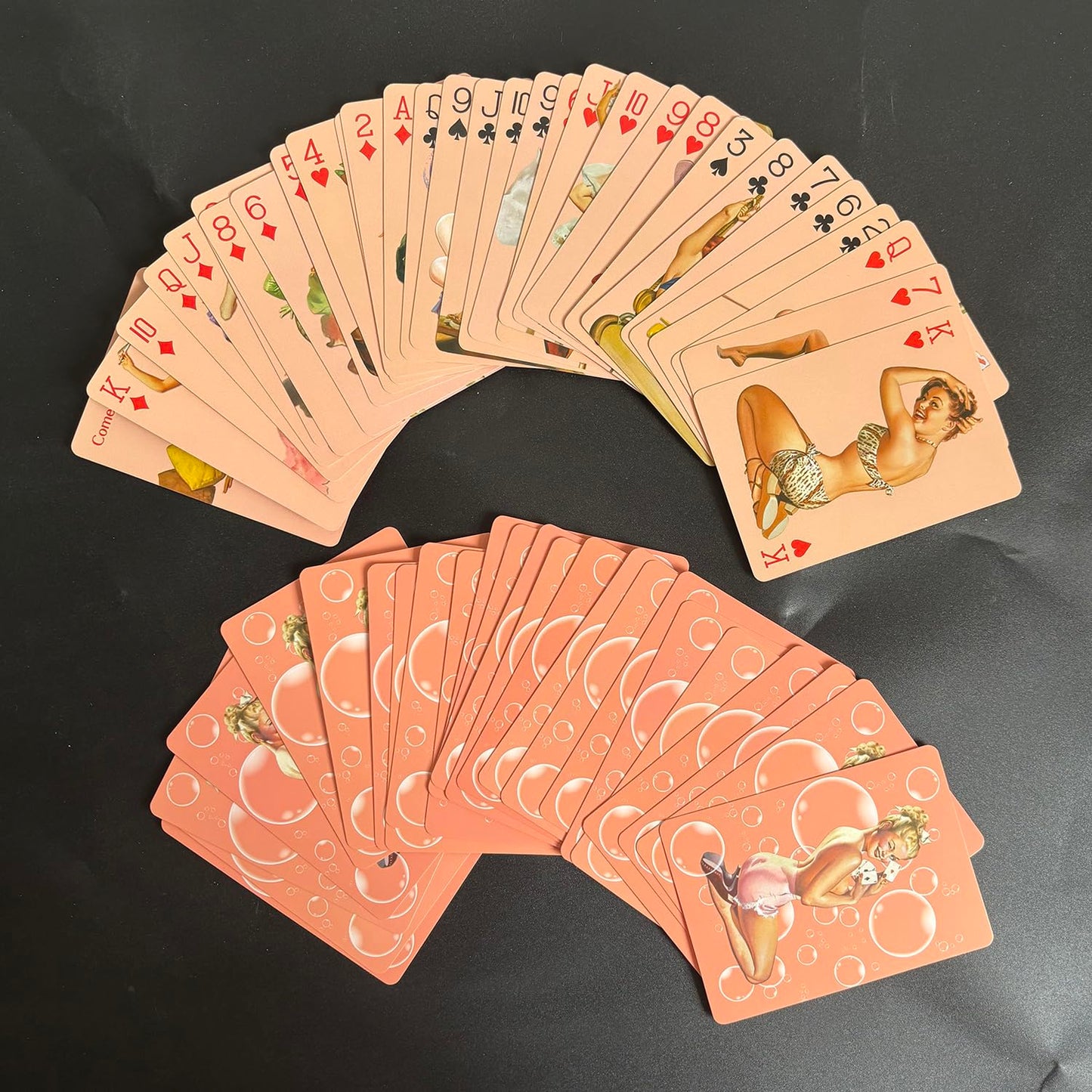 Black Lotus Beautiful Cute Girls Collection Playing Cards Poker Deck 54 Cards All Different Vintage Retro Classic Pin Up Girls Card Games