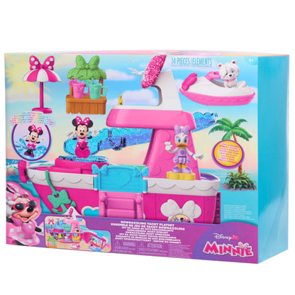 Disney Junior Minnie Mouse Bowdazzling Yacht Playset, Lights and Sounds, 14 Piece Playset with Figures, Kids Toys for Ages 3 Up by Just Play