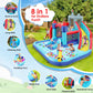 WHUBEFY Bounce House,Inflatable Water Slides for Kids with Blower,Water Bounce House Water Park for Kids Backyard,Waterslide Splash Pool,Water