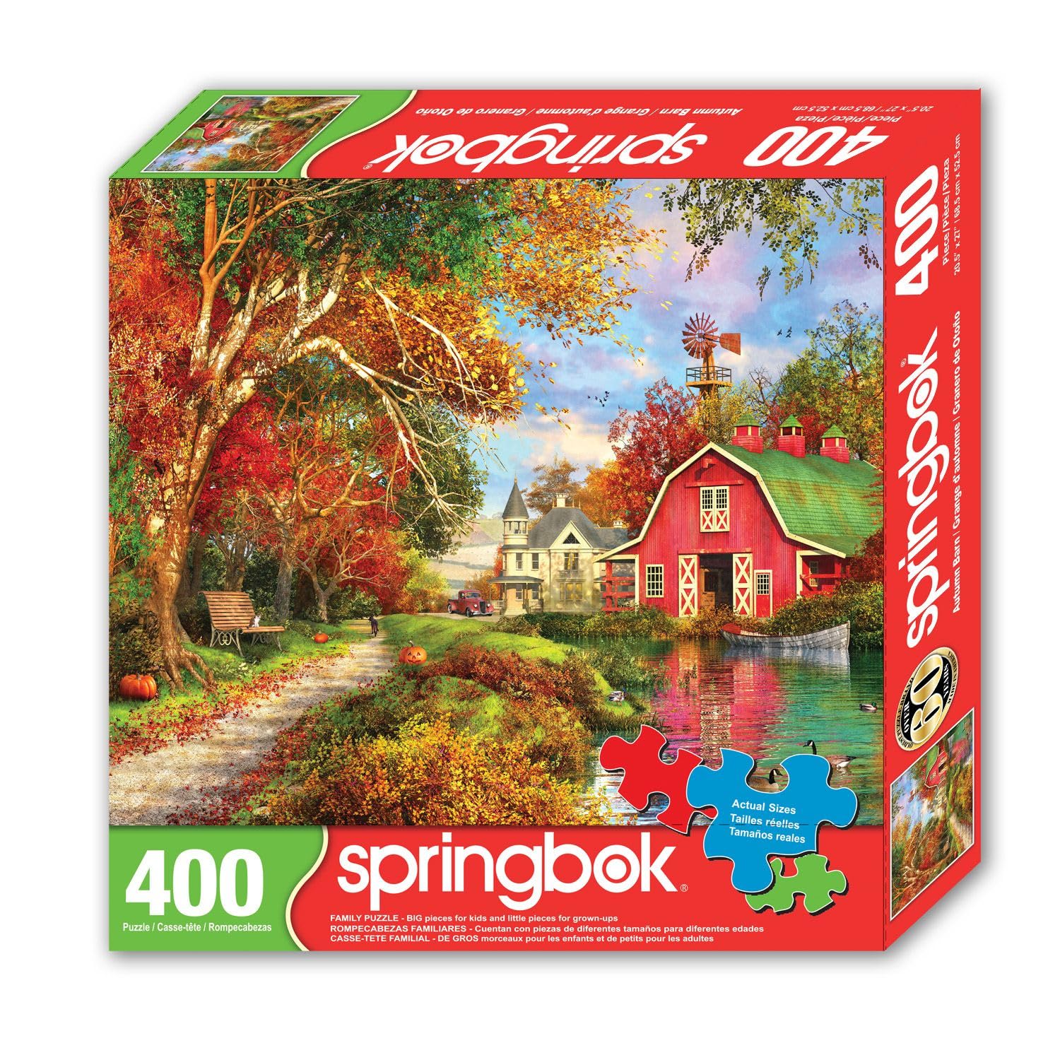 Springbok Autumn Barn 400 Piece Jigsaw Puzzle for Families