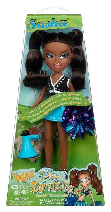 Bratz Play Sportz Sasha Fashion Doll with Accessories, Cheerleading