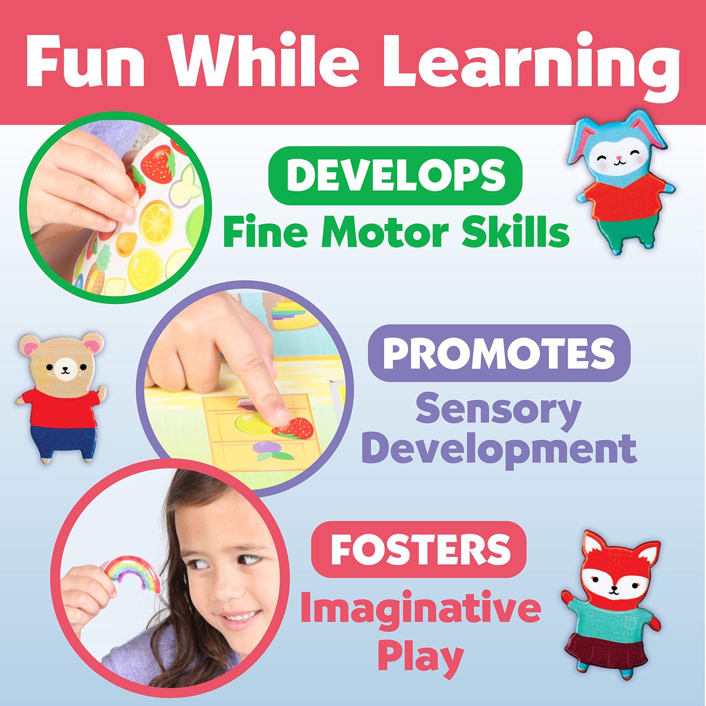Creativity for Kids Sensory Sticker Playset - Sweetsville - 100+ Sensory Stickers and Play Scenes - Gifts for Boys and Girls Ages 4+, Multi