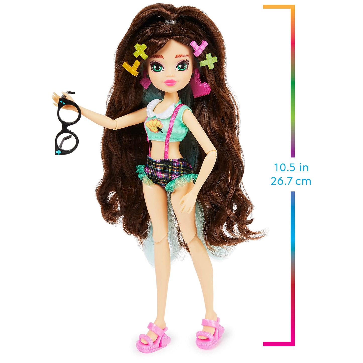 MERMAID HIGH, Spring Break Raynea Mermaid Doll & Accessories with Removable Tail and Color Change Hair Streak, Kids Toys for Girls Ages 4 and up