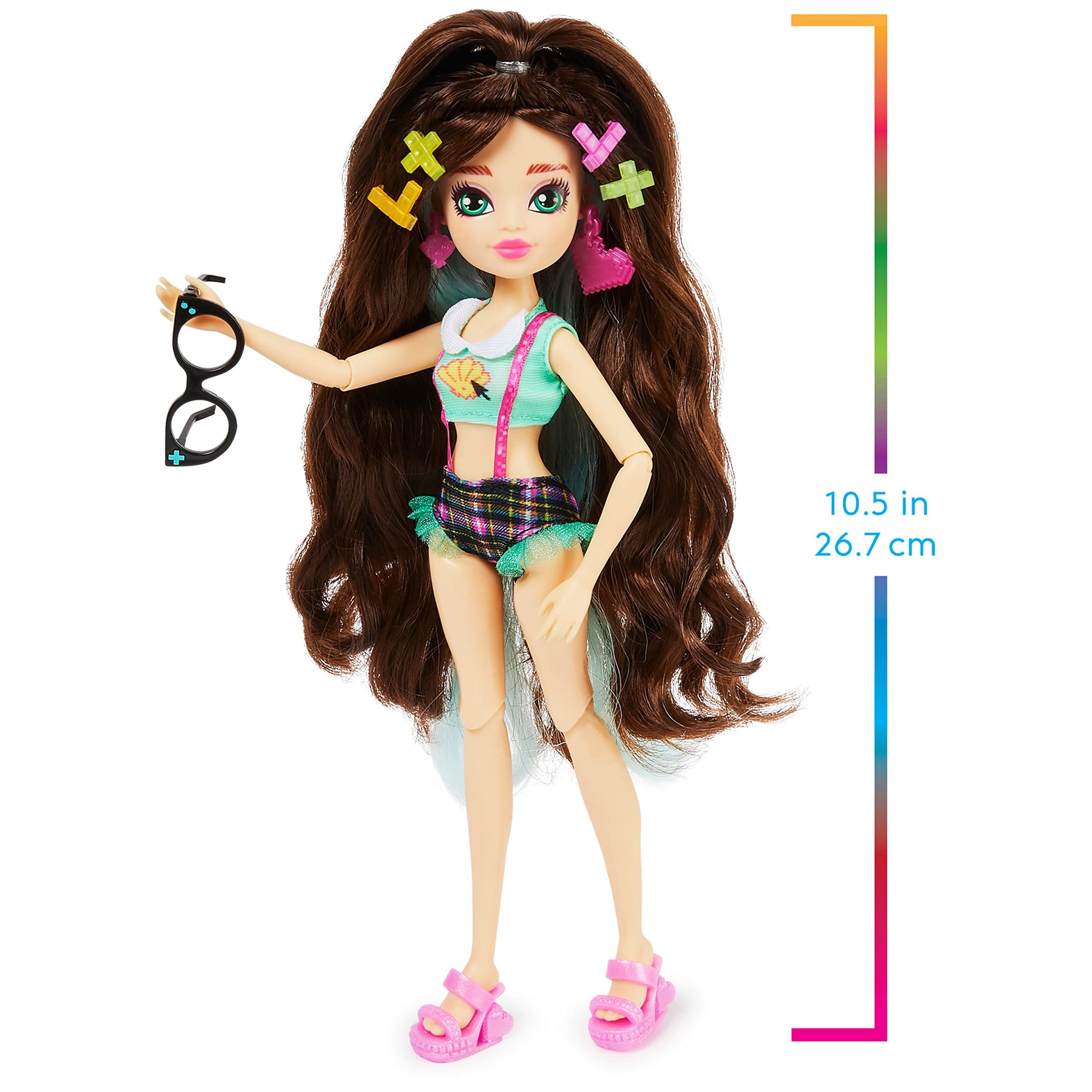 MERMAID HIGH, Spring Break Raynea Mermaid Doll & Accessories with Removable Tail and Color Change Hair Streak, Kids Toys for Girls Ages 4 and up