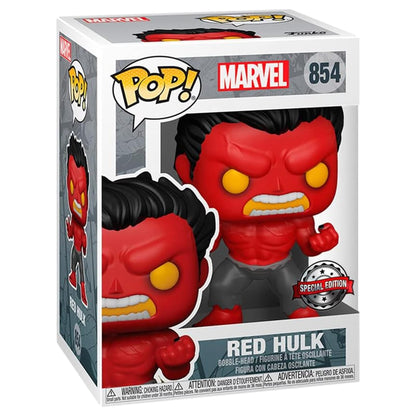 Funko POP! Marvel: Red Hulk Vinyl Figure - Special Edition Exclusive #854 Mulitcolor (Common - No Chase)