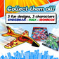 JA-RU Marvel Foam Glider Toy. Launching Airplane Toy For Kids. Glides & Dives High. (Pack of 3) with Spiderman, Hulk, & Iron Man. Classroom Prize, Gag