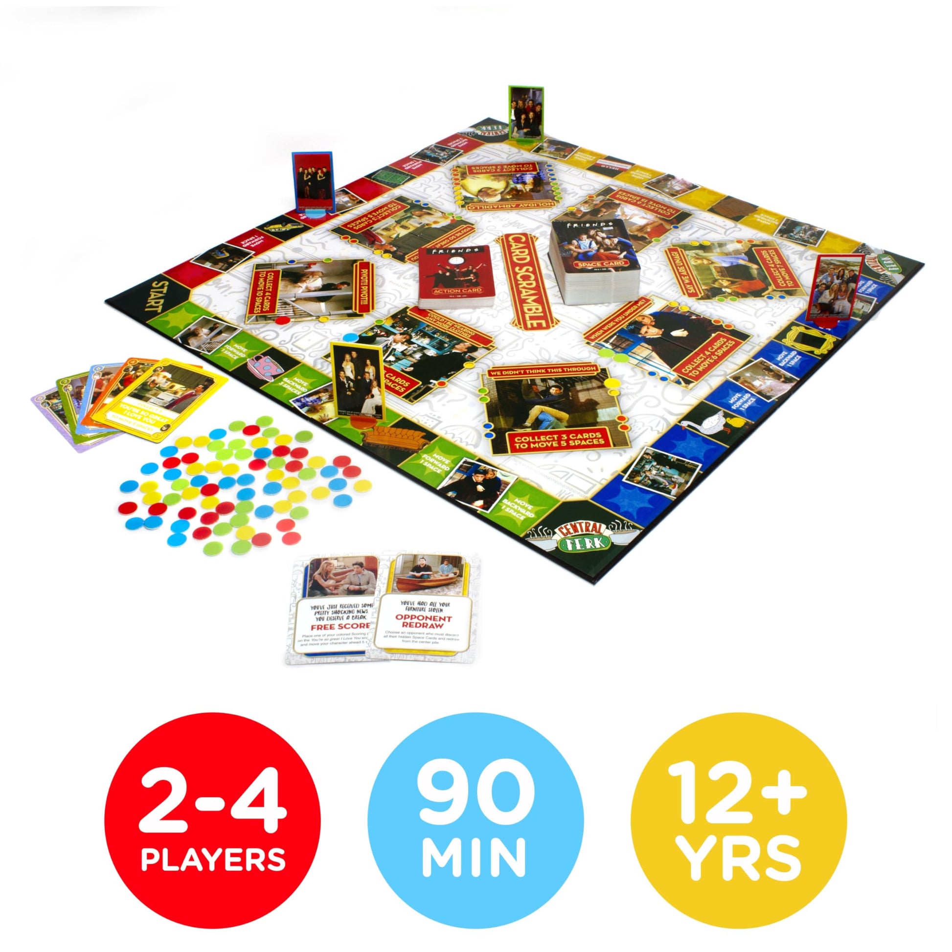 AQUARIUS Friends The Television Series Card Scramble, Multi-colored (97512)