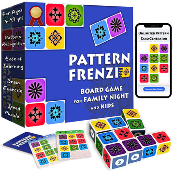 Pattern Matching Board Game for Kids & Adults, Family Night Board Games, Block Puzzle Games for Kids, Ages 3+ to 99 yrs, Play 1 to 5 Players