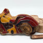 The Handcrafted Motorcycle Wooden Puzzle Box - Hand Carved Wood Trinket Box - All Natural Intarsia Wood Art