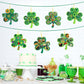 Openfly 24 Sets St. Patrick's Day Shamrock Ornaments DIY St. Patrick's Day Foam Craft Kit Irish Clover Shamrock Foam Stickers Self-Adhesive Craft
