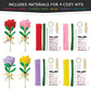 WeVeel Cozy Craftworks Chenille Stem Flower Craft Kit for Adults - CC 4 Gifttable Rose Bundle - Relaxing DIY Arts & Crafts Kit with All Supplies