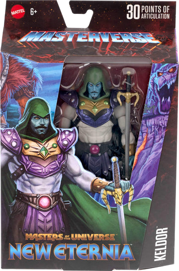 Masters of The Universe Masterverse Action Figure Keldor New Eternia, 7 Inch Motu Toy, 30 Points Articulation, Extra Zombie Head & Sword & Holster