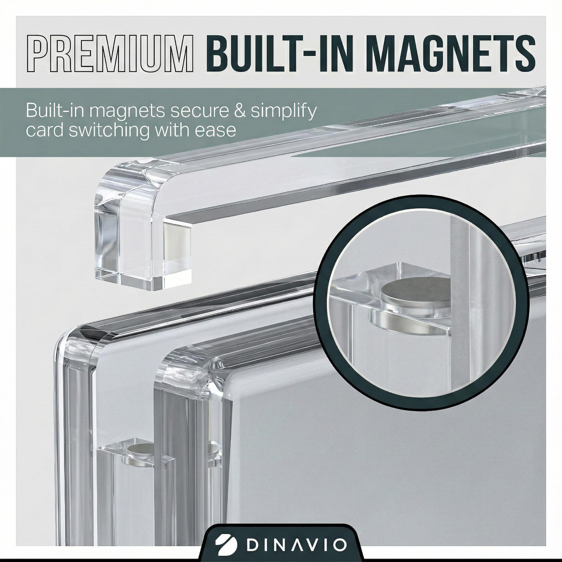 Dinavio Crafthouse PSA Graded Card Display Acrylic Case for Standard PSA and CGC Slabs - Slab Case - PSA Card Case - Graded Card Display Case