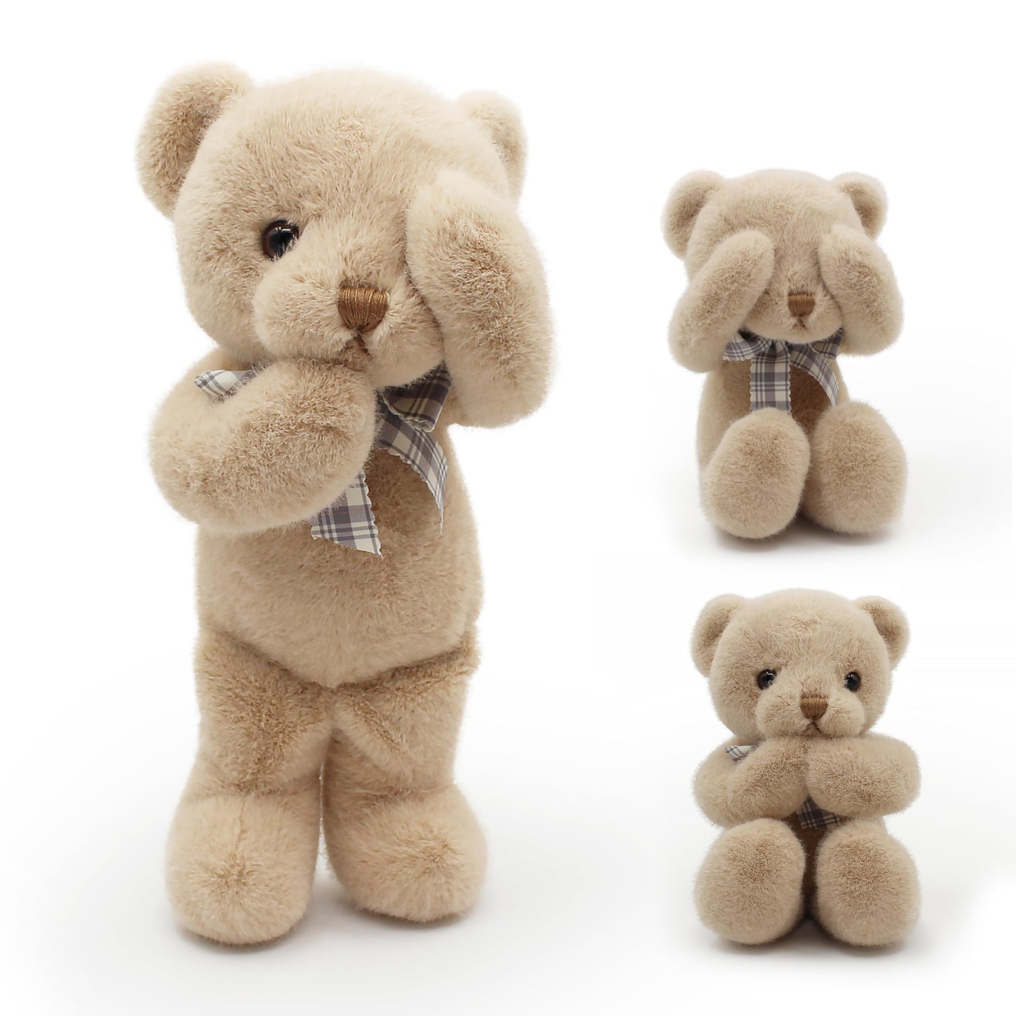 suepcuddly Small Magnet Teddy Bear Stuffed Animal Cute Plush Toy for Girl 12" (Brown)