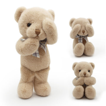suepcuddly Small Magnet Teddy Bear Stuffed Animal Cute Plush Toy for Girl 12" (Brown)