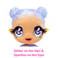 MGA Entertainment Glitter Babyz Selena Stargazer Baby Doll 3 Magical Color Changes, Pastel Purple Glitter Hair, Moon & Stars Outfit, Diaper, Bottle
