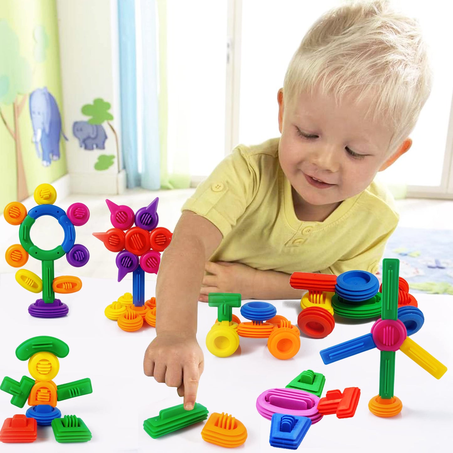 RAINBOW TOYFROG STEM Builder Toys Kit|3D Educational Construction Engineering Building Blocks for Boys and Girls Ages 3 4 5 6 7 8 9 10 Years Old|Best