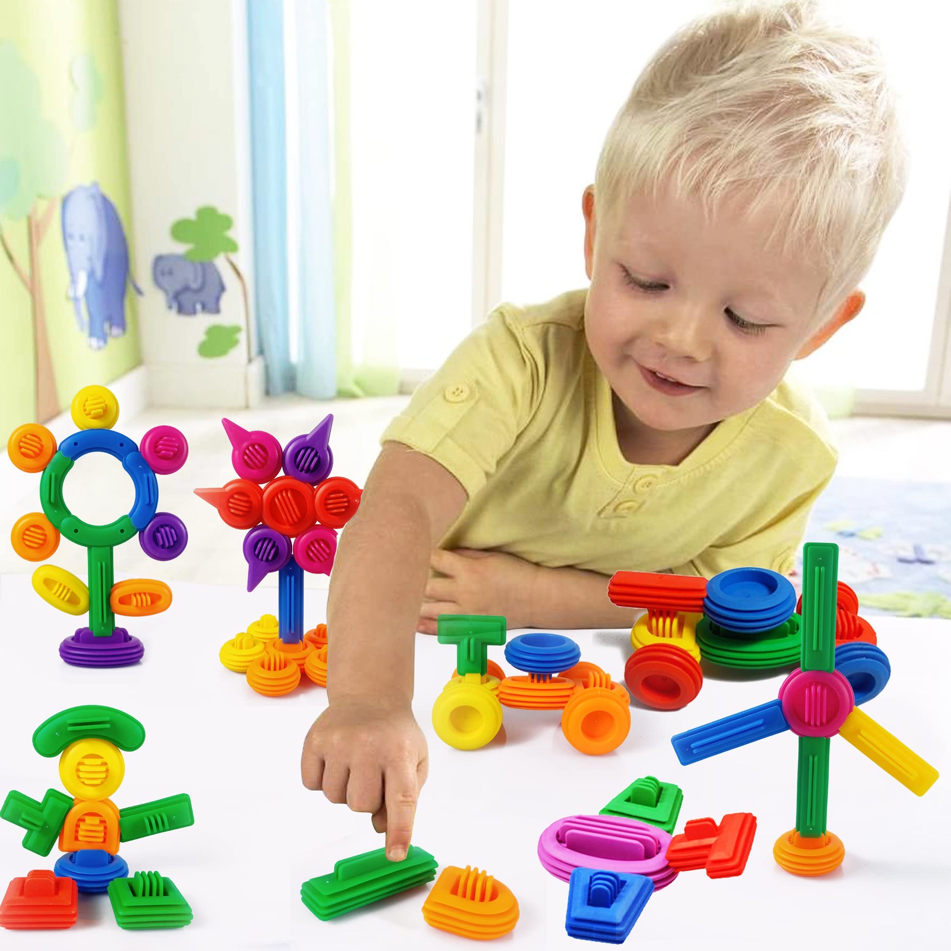 RAINBOW TOYFROG STEM Builder Toys Kit|3D Educational Construction Engineering Building Blocks for Boys and Girls Ages 3 4 5 6 7 8 9 10 Years Old|Best
