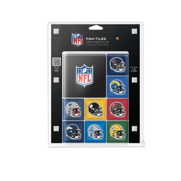 CreateOn NFL Fan-Tiles Magnetic Match-Up Set - All 32 Teams, 32-Piece Building Tiles for Kids & Adults, Officially Licensed NFL Collectible - Build