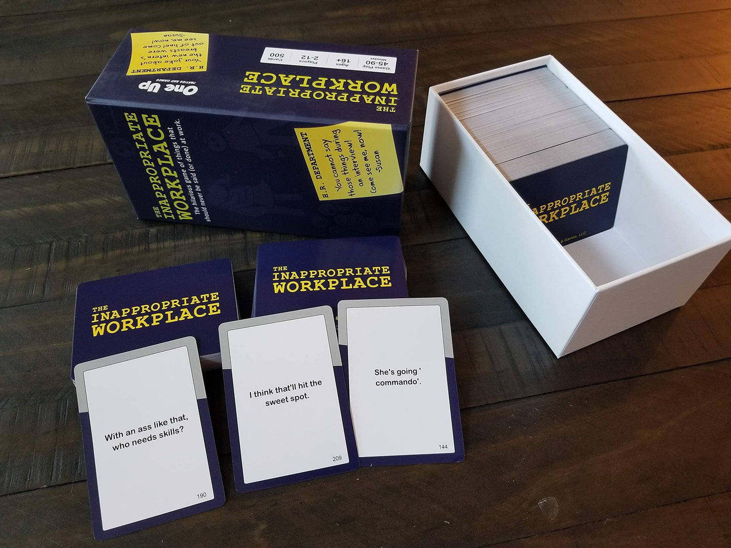 One Up Parties and Games The Inappropriate Workplace - New for 2021. The Hilarious Game of Things That Should Never be Said (or Done) at Work.
