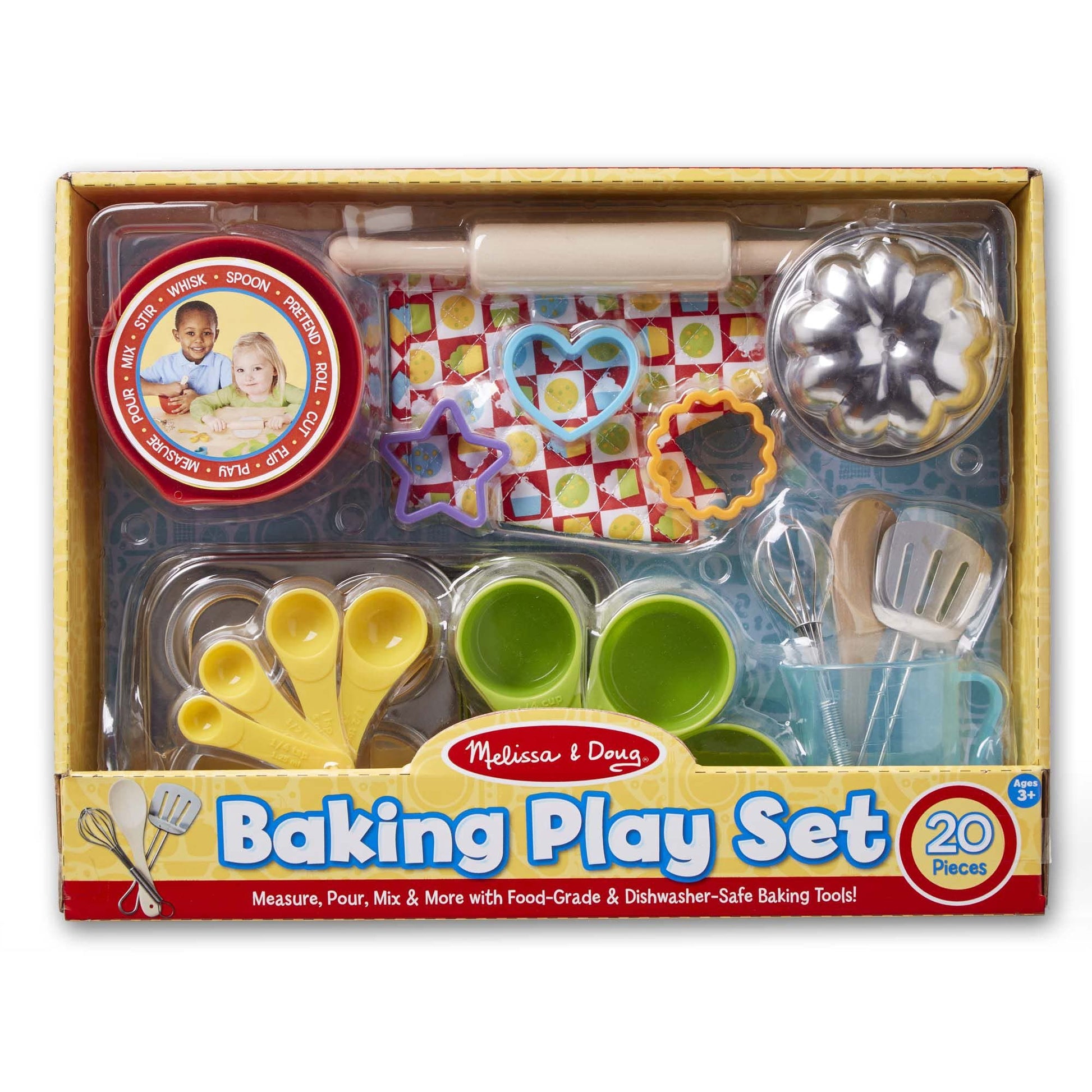 B?a?k?i?n?g Play Set: Let's Play House! Play Food Set Bundle with 1 Theme Compatible M&D Scratch Fun Mini-Pad (09356)