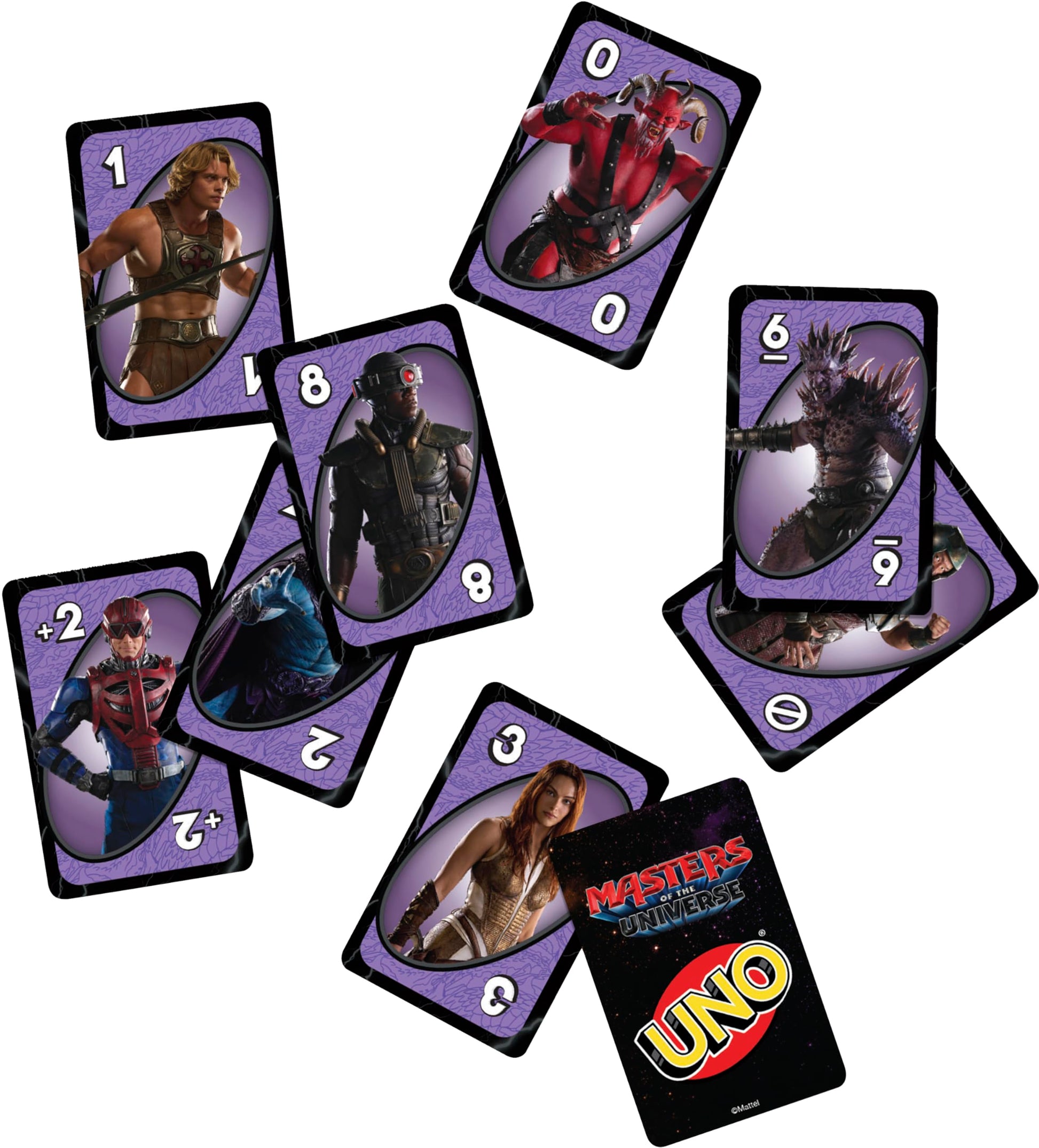 Mattel Games UNO Masters of the Universe Movie Card Game in Decorative Tin with Movie-Inspired Deck for Kids, Teens, Grown-Ups, Family Nights