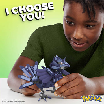 MEGA Corviknight Building Set With 340 Compatible Bricks and Pieces and Poké Ball, Toy Gift Set