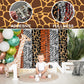Safari Animal Party Decorations, 2 Pcs Party Animals Birthday Backdrops Tinsel Foil Curtain Streamers for Wild Jungle Animals Baby Shower Birthday