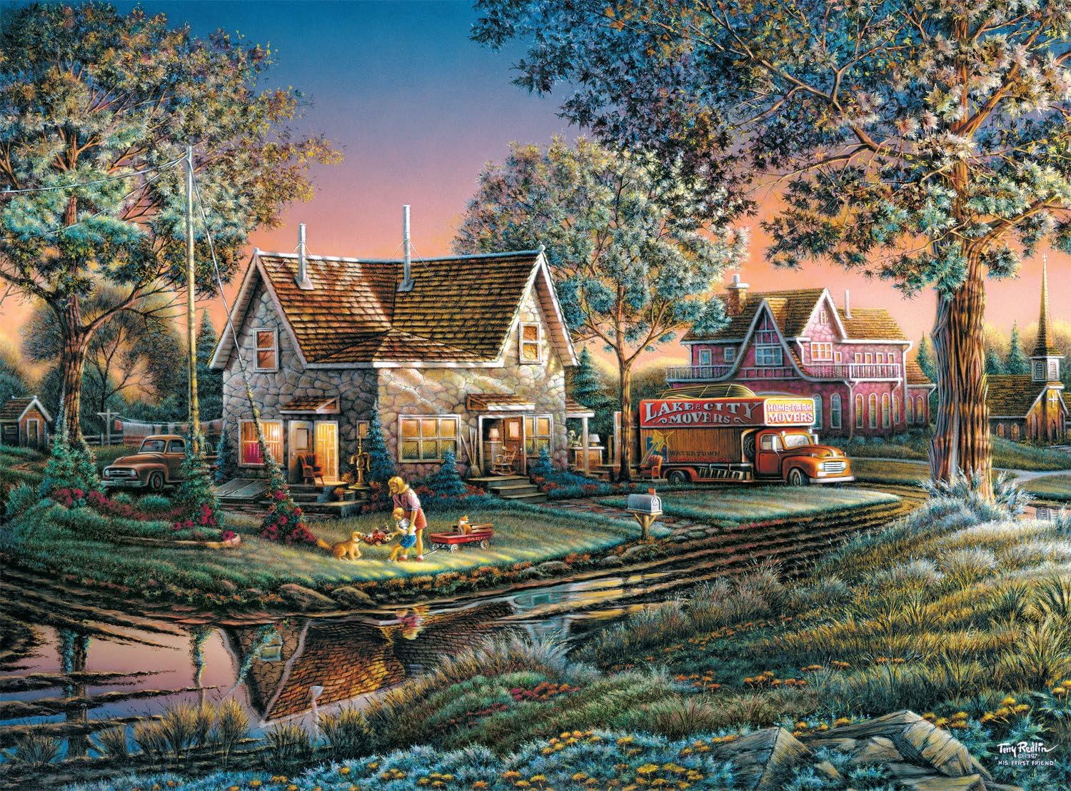 Buffalo Games - Terry Redlin - His First Friend - 1000 Piece Jigsaw Puzzle for Adults Challenging Puzzle Perfect for Game Nights - 1000 Piece Finished