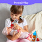 Baby Doll Bottles with Magic Disappearing Milk & Juice Playset, 6pc Pretend Baby Doll Accessories Set 4 Doll Feeding Toy Bottles and 2 Pacifiers