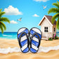 Blue 1/12 Miniature Beach Flip Flops Dollhouse Decoration Accessories, Dollhouse Decor, Dollhouse Accessories, Ornamental