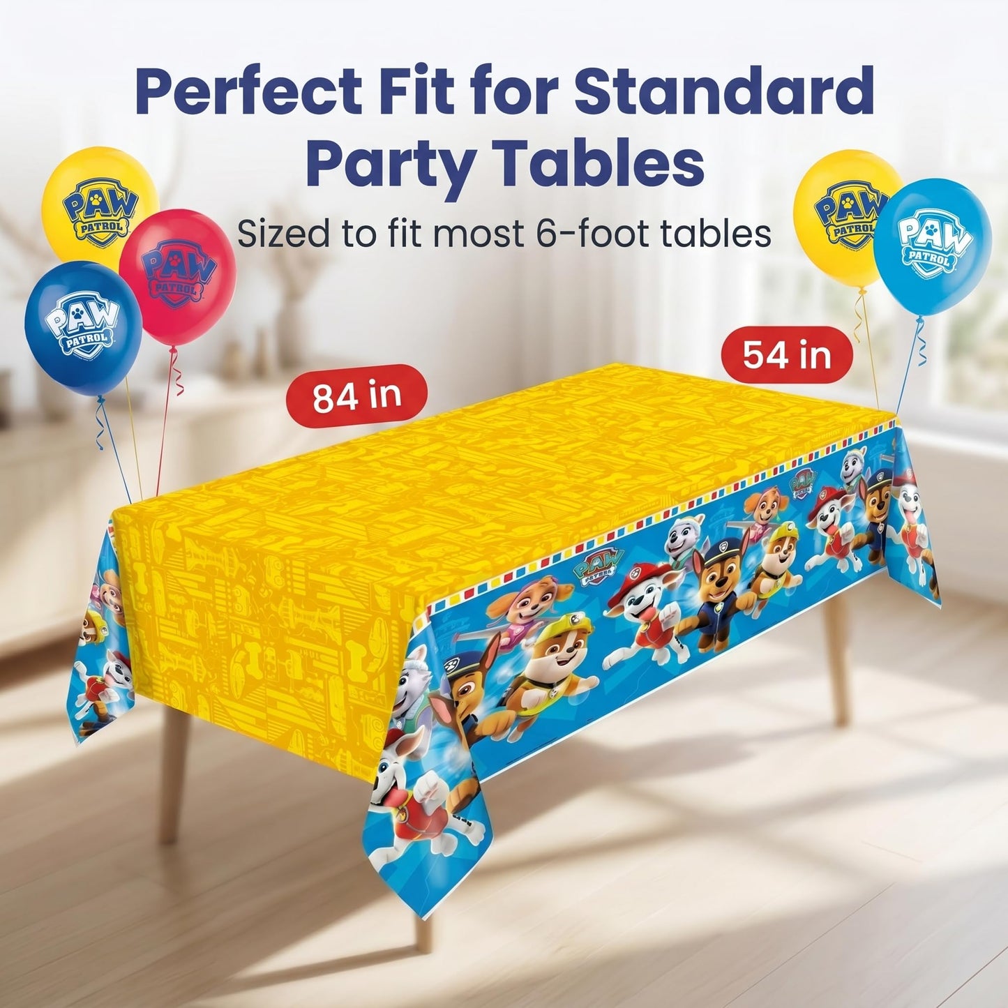 Paw Patrol Tablecloth 2-Pack - Paw Patrol Birthday Decorations for Party