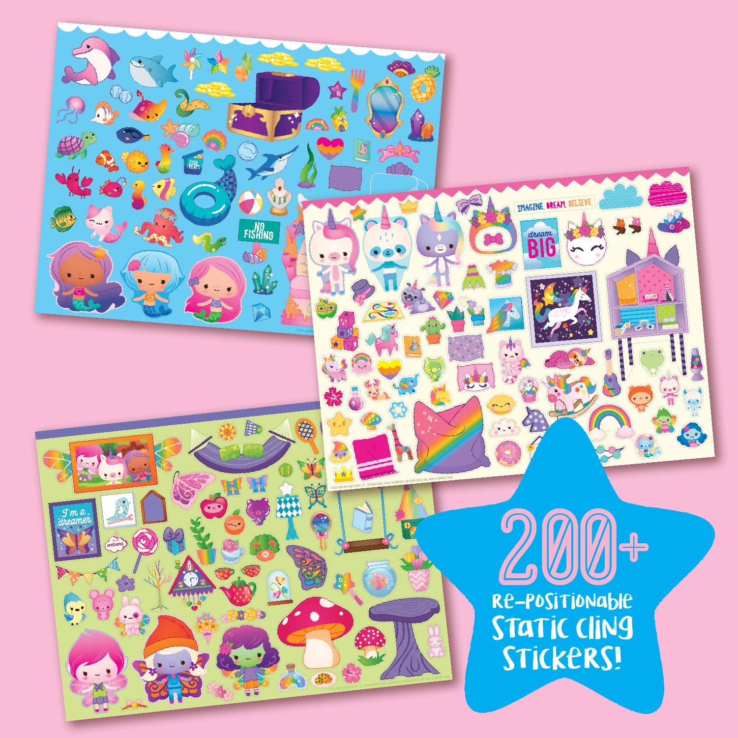 Craft-Tastic - Enchanted Sticker Playhouse - Wall-Sized Sticker Fun - Repositionable Stickers - for Ages 3+