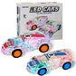 Qimicoocoo Race Cars Toys LED Light Up Kids Toys Pull Back Cars Set 3 4 5 6 7 8 Years Kids Birthday Party Gift