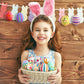 SpringFlower White Easter Eggs Painting Kit-24 Paintable Flocking Eggs with Doodle Kit for DIY Design-Hanging Flocking Eggs with Rope for Easter