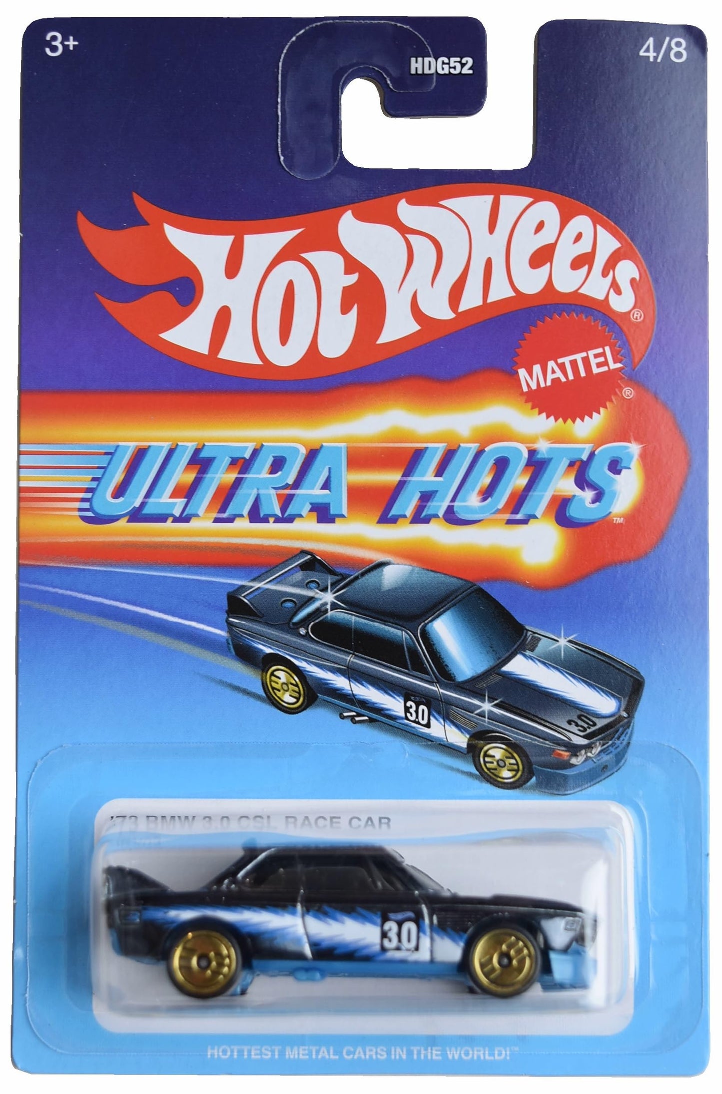 Hot Wheels '73 BMW 3.0 CSL Race Car, Ultra Hots [Blue] 4/8