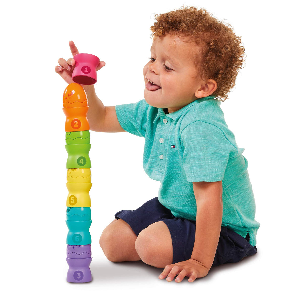 Toomies Tomy Hide & Squeak Eggstension Egg Stackers