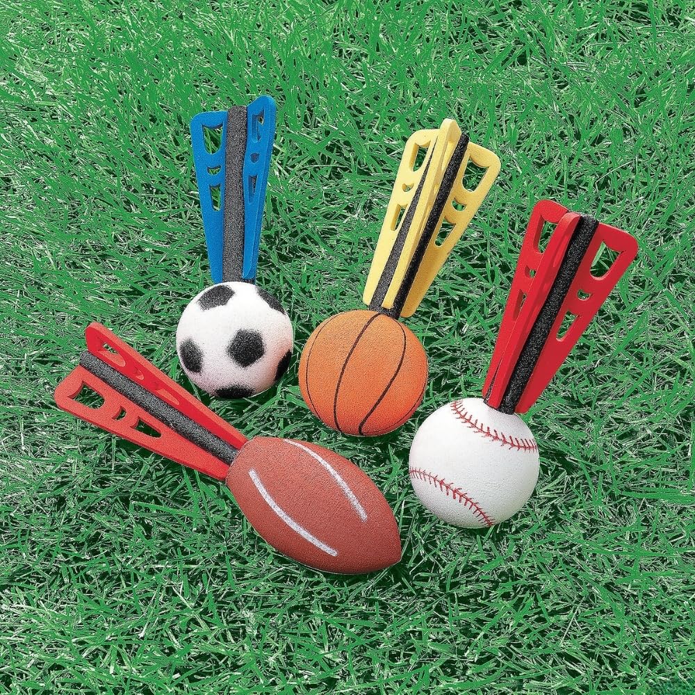 Fun Express - Foam Sport Ball Missiles - Toys - Vehicles - Missiles & Launchers - 12 Pieces