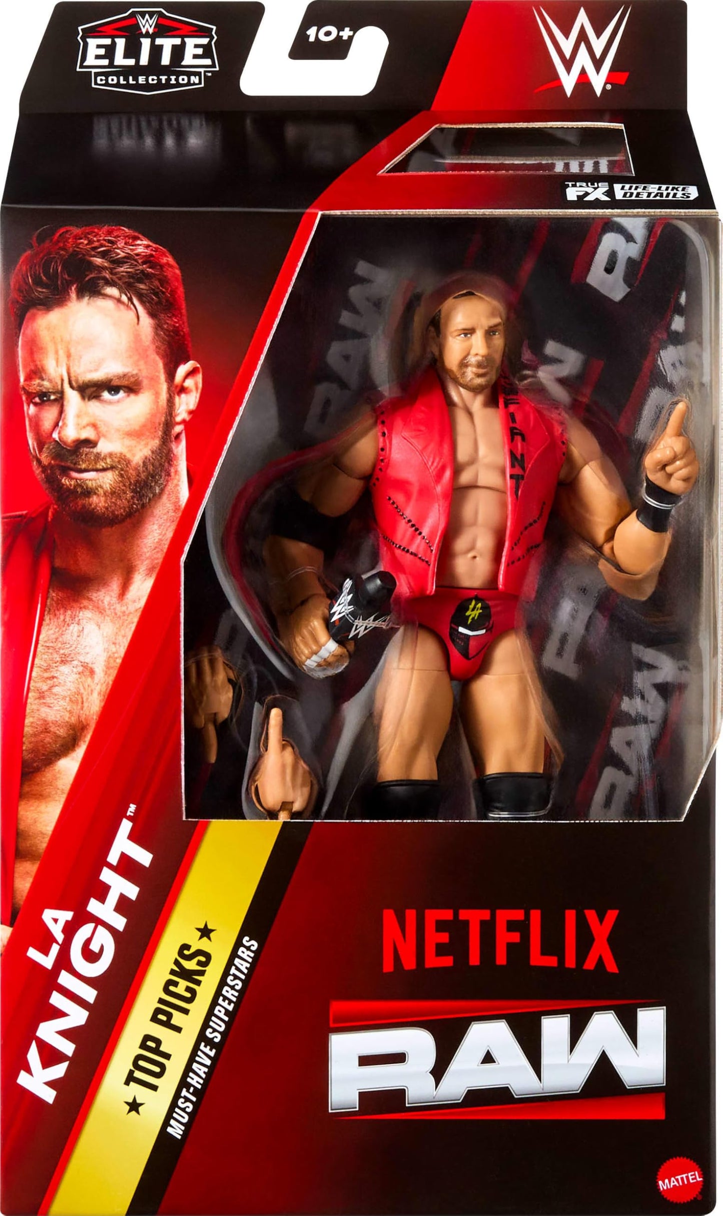 Mattel WWE Elite Collection Top Picks Action Figure & Accessories Set, LA Knight 6-inch Collectible with Swappable Hands, Ring Gear & 25 Articulation