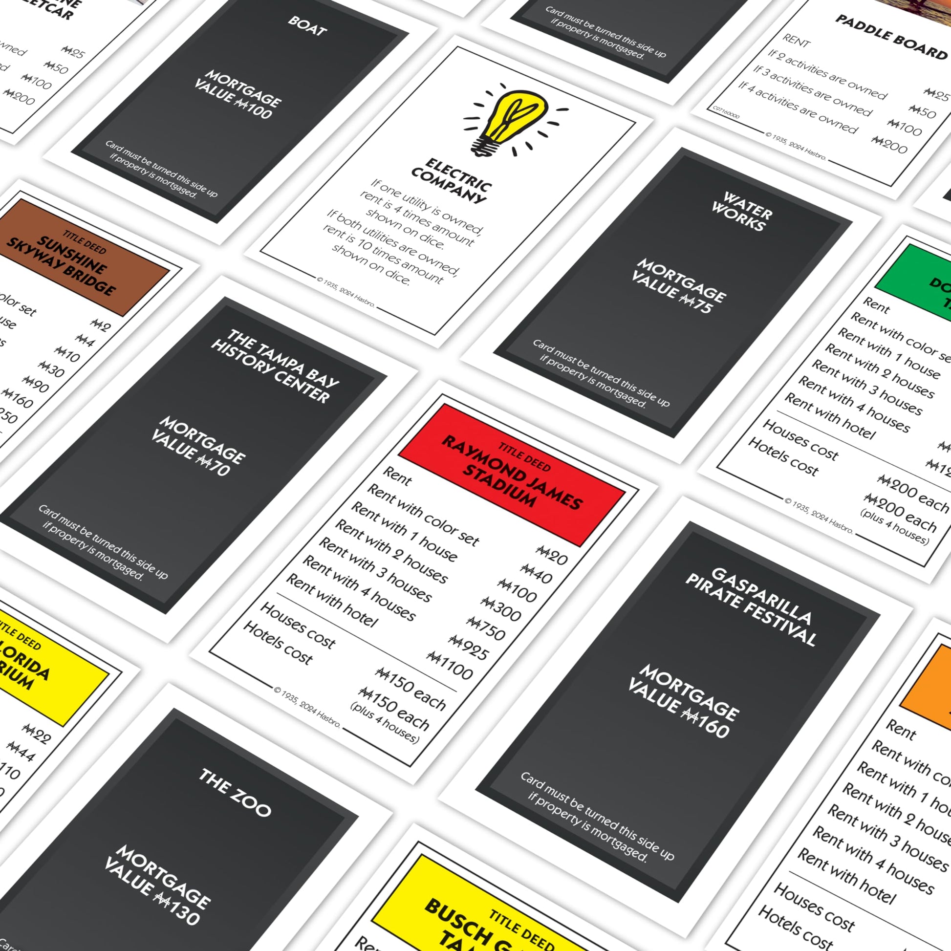 Monopoly Board Game Tampa Edition: 2-6 Players Family Board Games for Kids and Adults, Board Games for Kids 8 and up, for Kids and Adults, Ideal