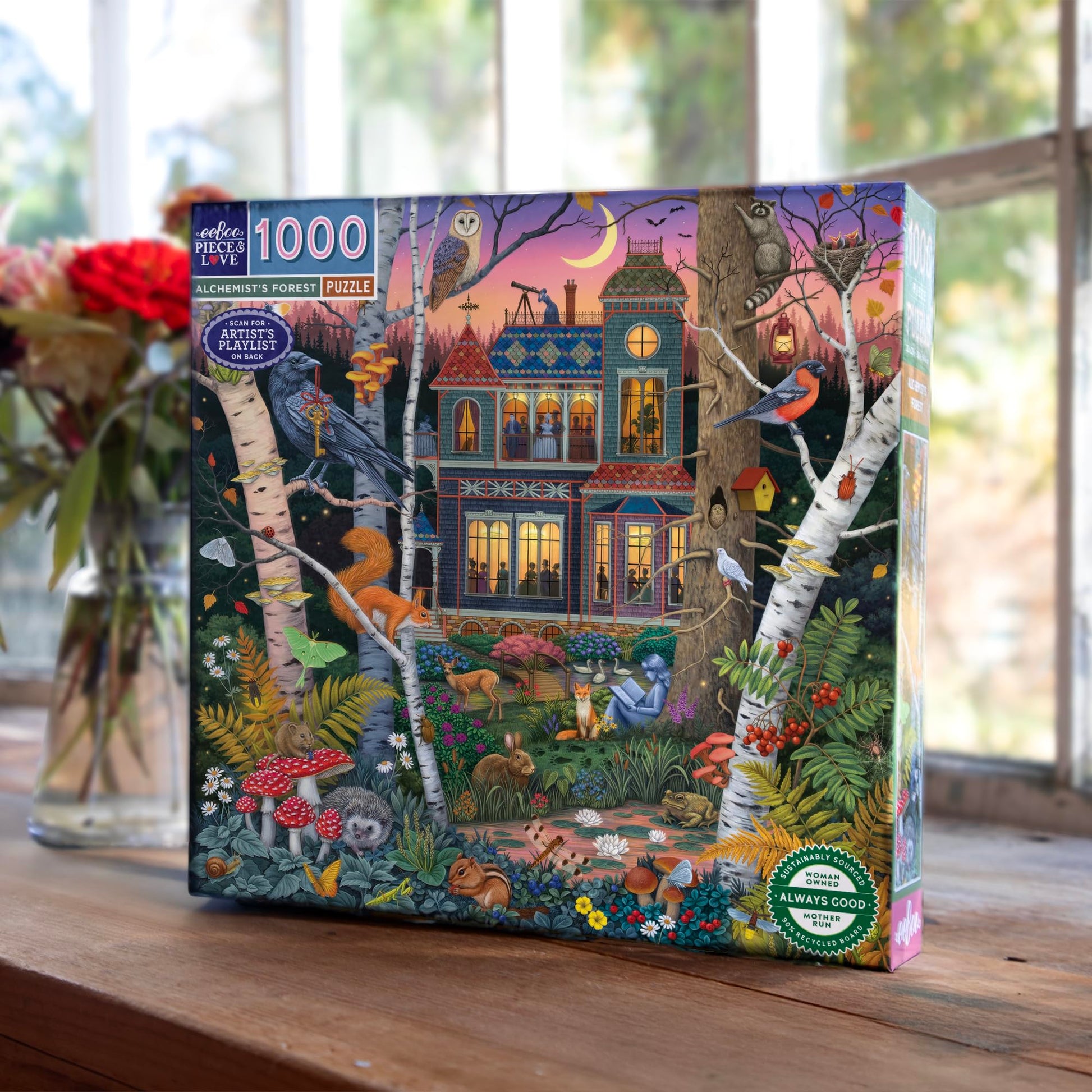 eeBoo Alchemist's Forest 1000 Piece Square Jigsaw Puzzle, 23" x 23"