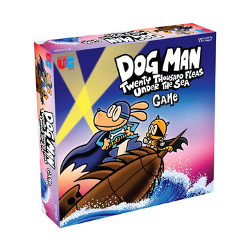 University Games, Dog Man Twenty Thousand Fleas Under The Sea, Board Game for Kids, Family Game Ages 6+, Based on Dav Pilkey Dog Man Books