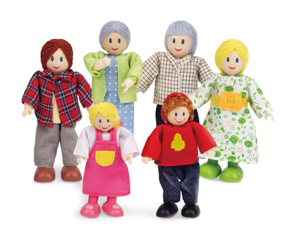 Hape Happy Family Dollhouse Set Award Winning Doll Family Set, Unique Accessory for Kid’s Wooden Dolls House.