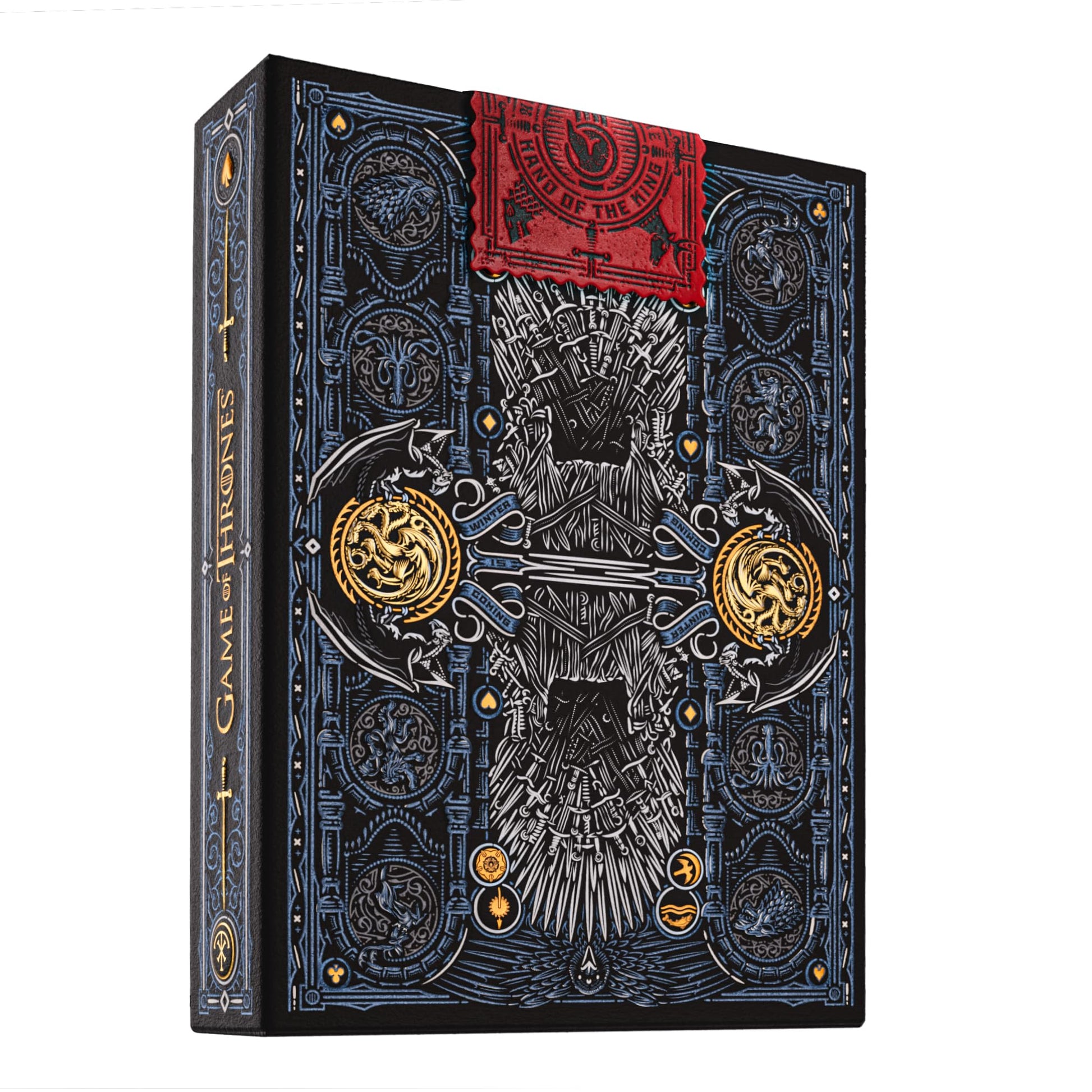 theory11 Game of Thrones Premium Playing Cards, Poker Size Standard Index, Black