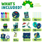 ecoZen Dinosaur Birthday Party Decorations - Jurassic Park Themed Supplies for 16 Guests, Includes Dino Plates, Cups, Napkins, Banner, Cutlery